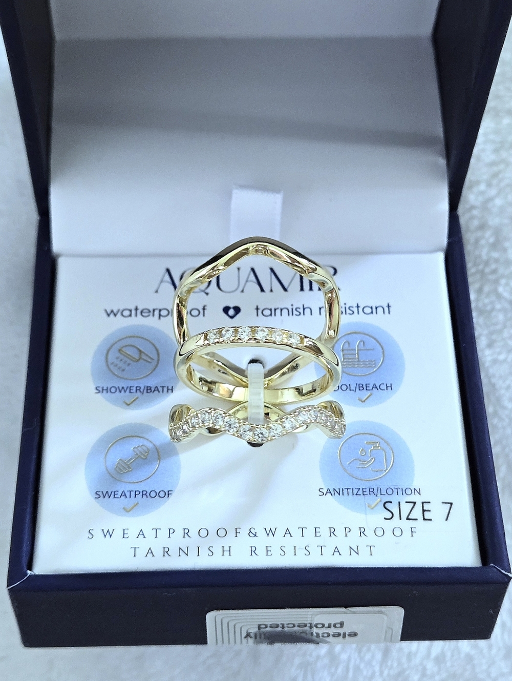 Aquamir Waterproof Triple3️⃣ Ring💍 Set - NIB - Picture 14 of 16